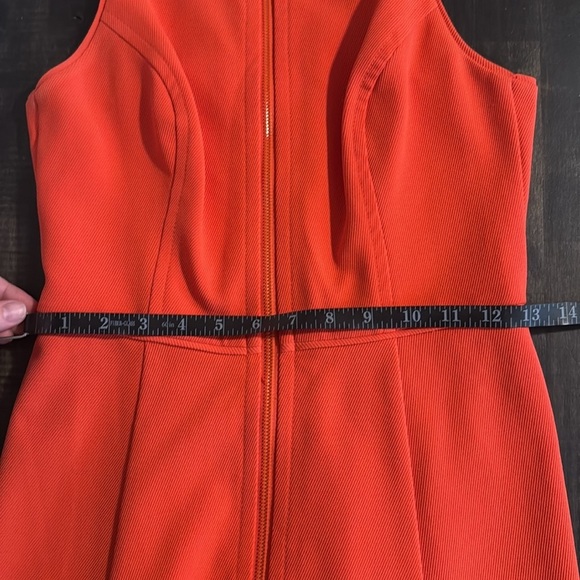 Trina Turk Coral Bishop Dress Full Zip Front Fit Flare Style Revolve Size 2 - Picture 7 of 8